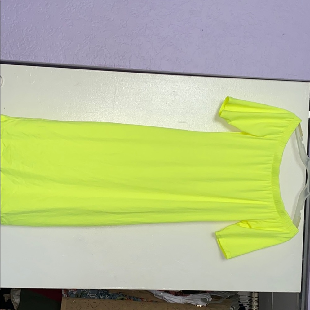 Neon Strapless spandex dress